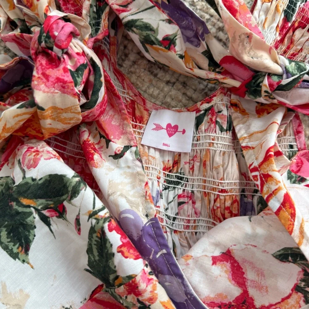 Buddy love floral Tiered Maxi Dress Small - Picture 4 of 6